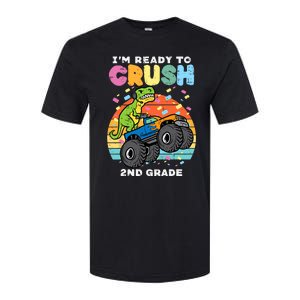 Gamer T Rex On Monster Truck Im Ready To Crush 2nd Grade Boy Softstyle CVC T-Shirt