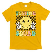 Groovy Testing Squad Smile Face Test Day Teacher Student T-Shirt