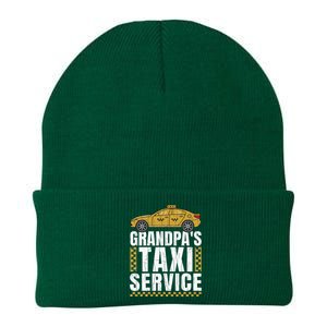 Grandpas Taxi Service Funny Taxi Driving Cab Lover Graphic Knit Cap Winter Beanie