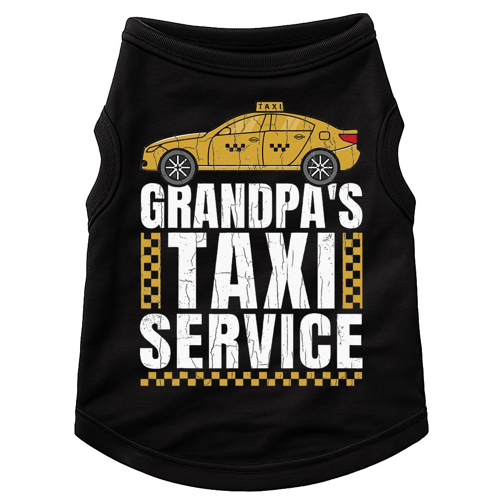 Grandpas Taxi Service Funny Taxi Driving Cab Lover Graphic Doggie Tank