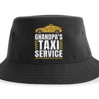 Grandpas Taxi Service Funny Taxi Driving Cab Lover Graphic Sustainable Bucket Hat