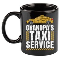 Grandpas Taxi Service Funny Taxi Driving Cab Lover Graphic 11oz C Handle Ceramic Mug
