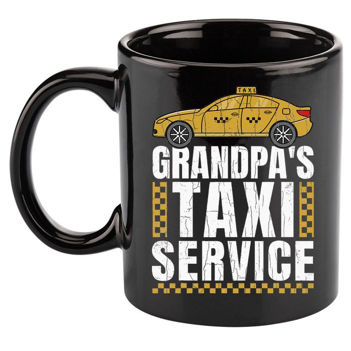 Grandpas Taxi Service Funny Taxi Driving Cab Lover Graphic 11oz C Handle Ceramic Mug