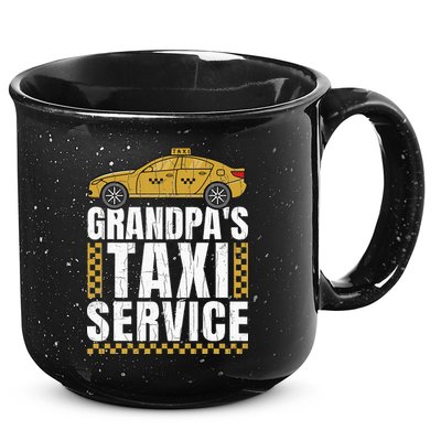 Grandpas Taxi Service Funny Taxi Driving Cab Lover Graphic 15oz Campfire Ceramic Mug