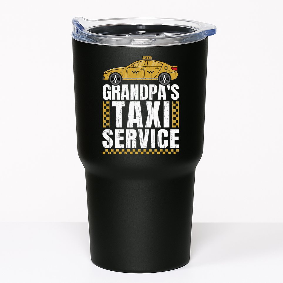 Grandpas Taxi Service Funny Taxi Driving Cab Lover Graphic Tumbler