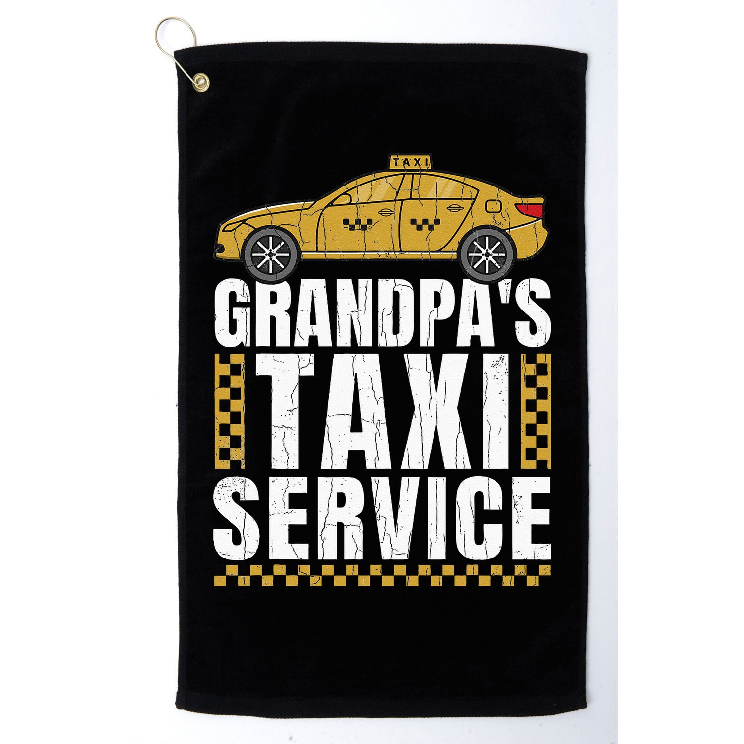Grandpas Taxi Service Funny Taxi Driving Cab Lover Graphic Golf Towel