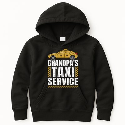 Grandpas Taxi Service Funny Taxi Driving Cab Lover Graphic Kids Hoodie