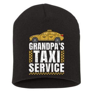 Grandpas Taxi Service Funny Taxi Driving Cab Lover Graphic Short Acrylic Beanie