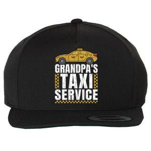 Grandpas Taxi Service Funny Taxi Driving Cab Lover Graphic Wool Snapback Cap