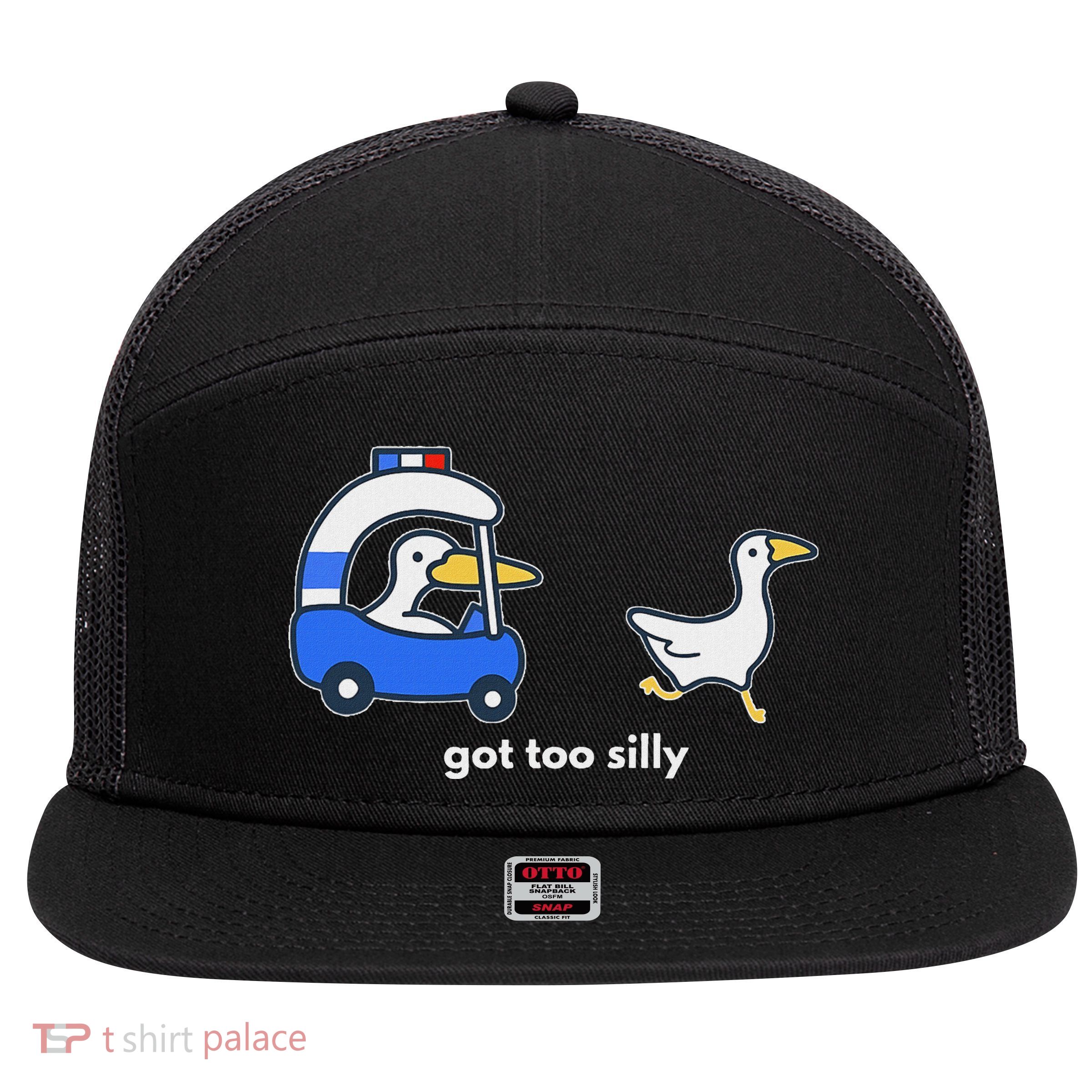 Got Too Silly Goose Police 7 Panel Mesh Trucker Snapback Hat
