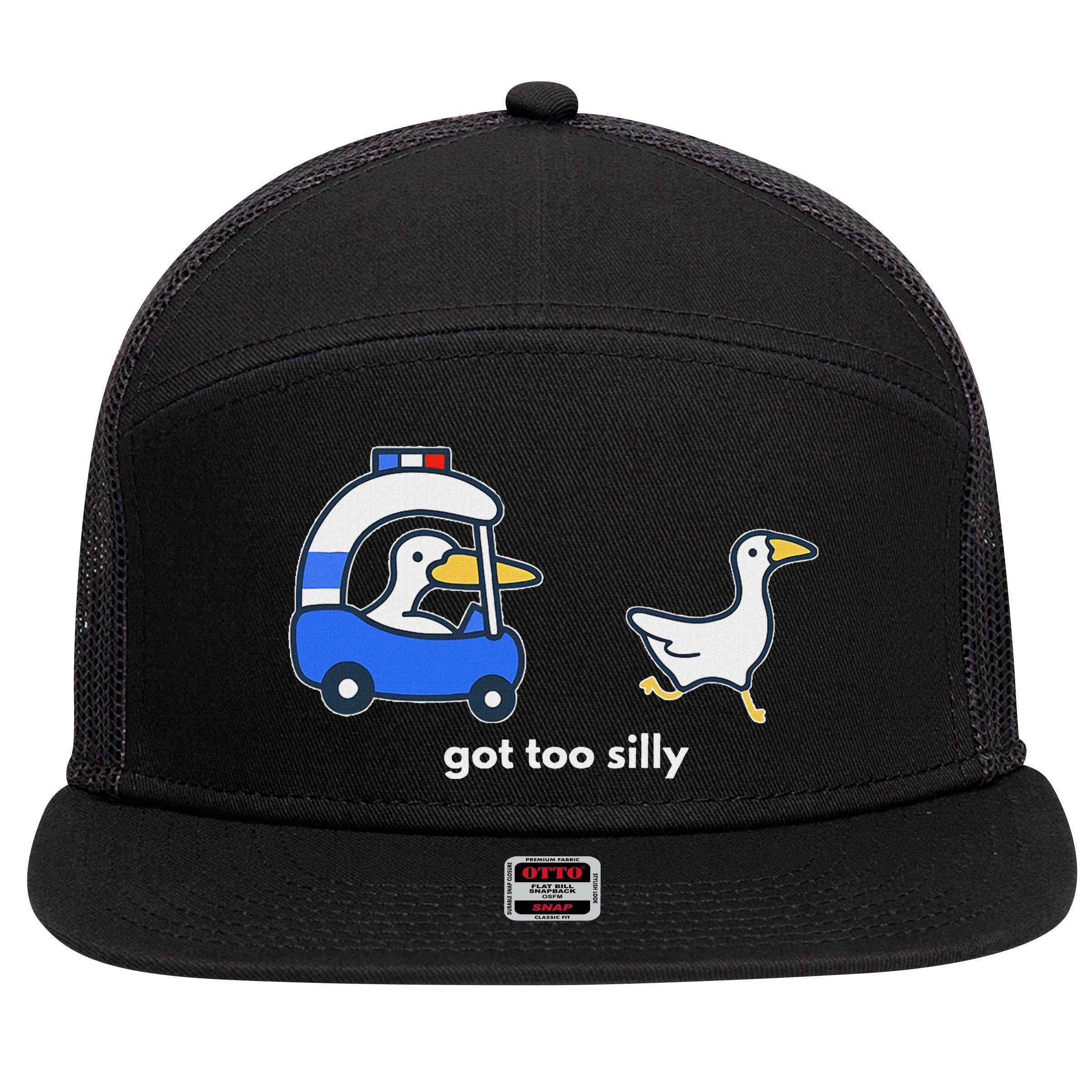 Got Too Silly Goose Police 7 Panel Mesh Trucker Snapback Hat