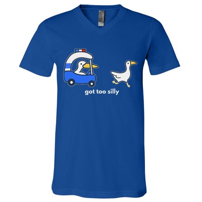 Got Too Silly Goose Police V-Neck T-Shirt
