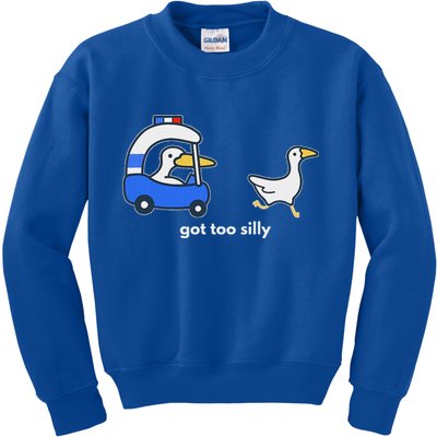 Got Too Silly Goose Police Kids Sweatshirt