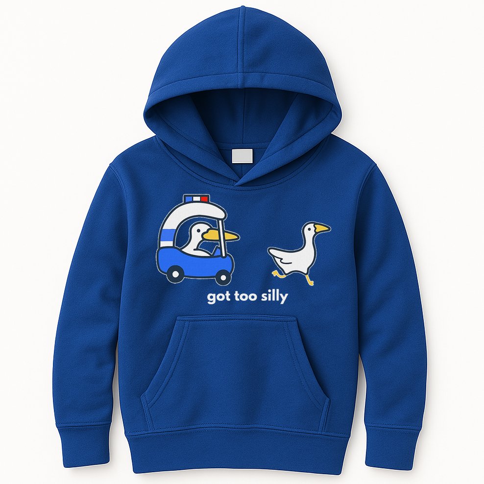 Got Too Silly Goose Police Kids Hoodie