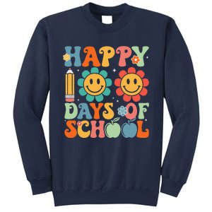 Groovy Teacher Student 100th Day Of School Happy 100 Days Funny Sweatshirt