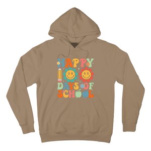 Groovy Teacher Student 100th Day Of School Happy 100 Days Funny Hoodie