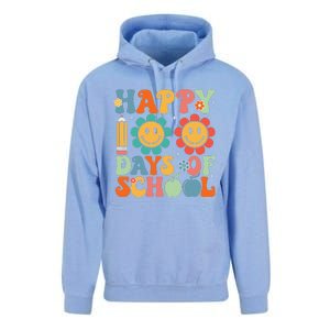 Groovy Teacher Student 100th Day Of School Happy 100 Days Funny Unisex Surf Hoodie