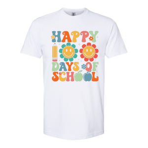 Groovy Teacher Student 100th Day Of School Happy 100 Days Funny Softstyle CVC T-Shirt