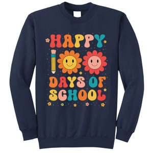 Groovy Teacher Student 100th Day Of School Happy 100 Days Sweatshirt