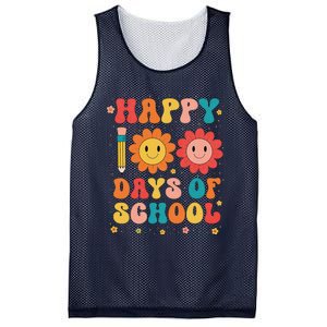 Groovy Teacher Student 100th Day Of School Happy 100 Days Mesh Reversible Basketball Jersey Tank