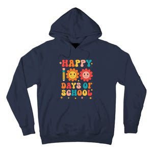 Groovy Teacher Student 100th Day Of School Happy 100 Days Tall Hoodie