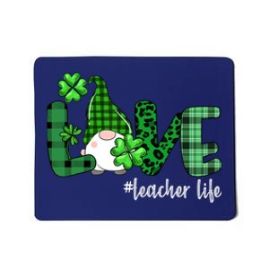 Gnome Teacher St Patricks day Love Teacher Life Shamrock Mousepad