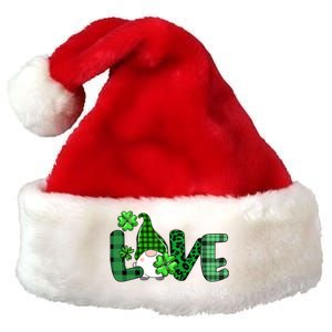 Gnome Teacher St Patricks day Love Teacher Life Shamrock Premium Christmas Santa Hat