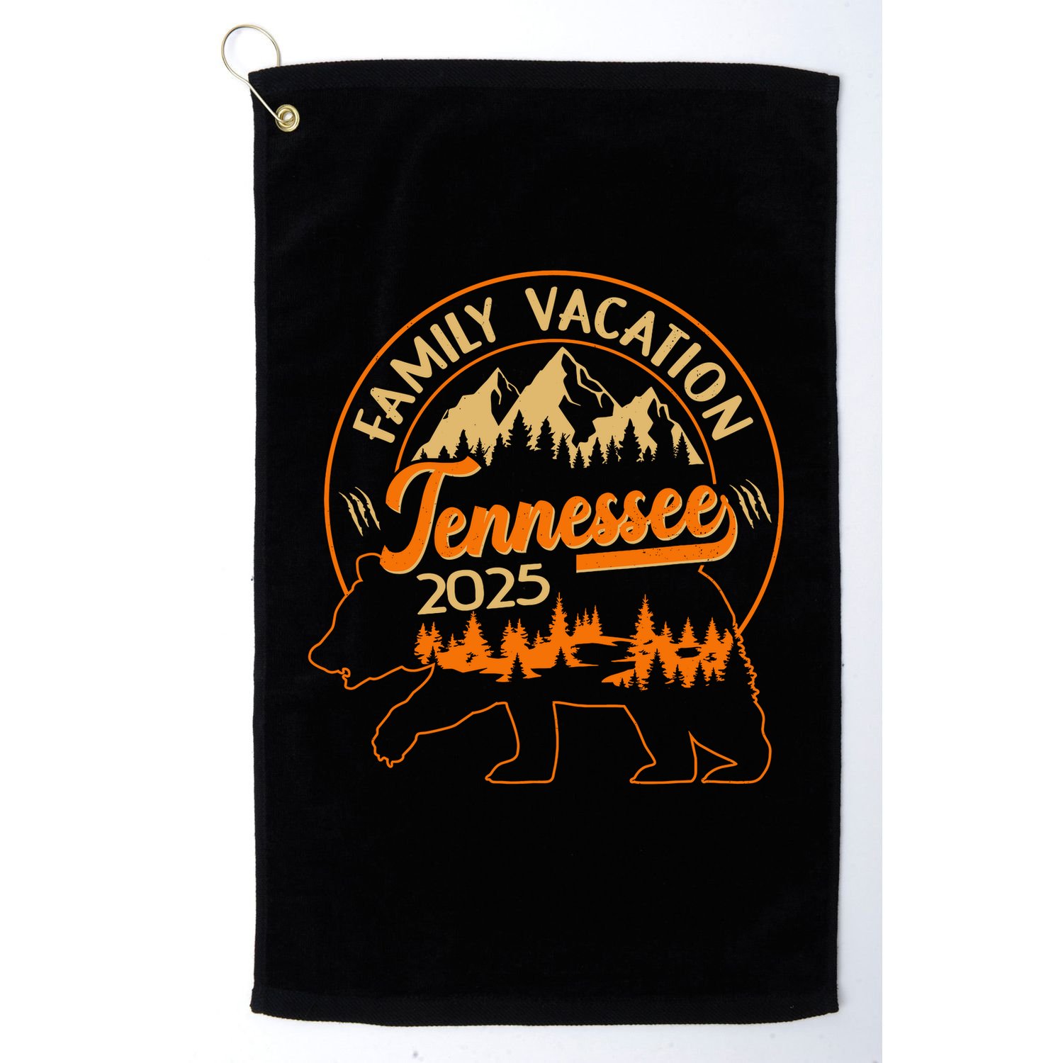 Gatlinburg Tennessee Smoky 2025 Family Vacation Golf Towel