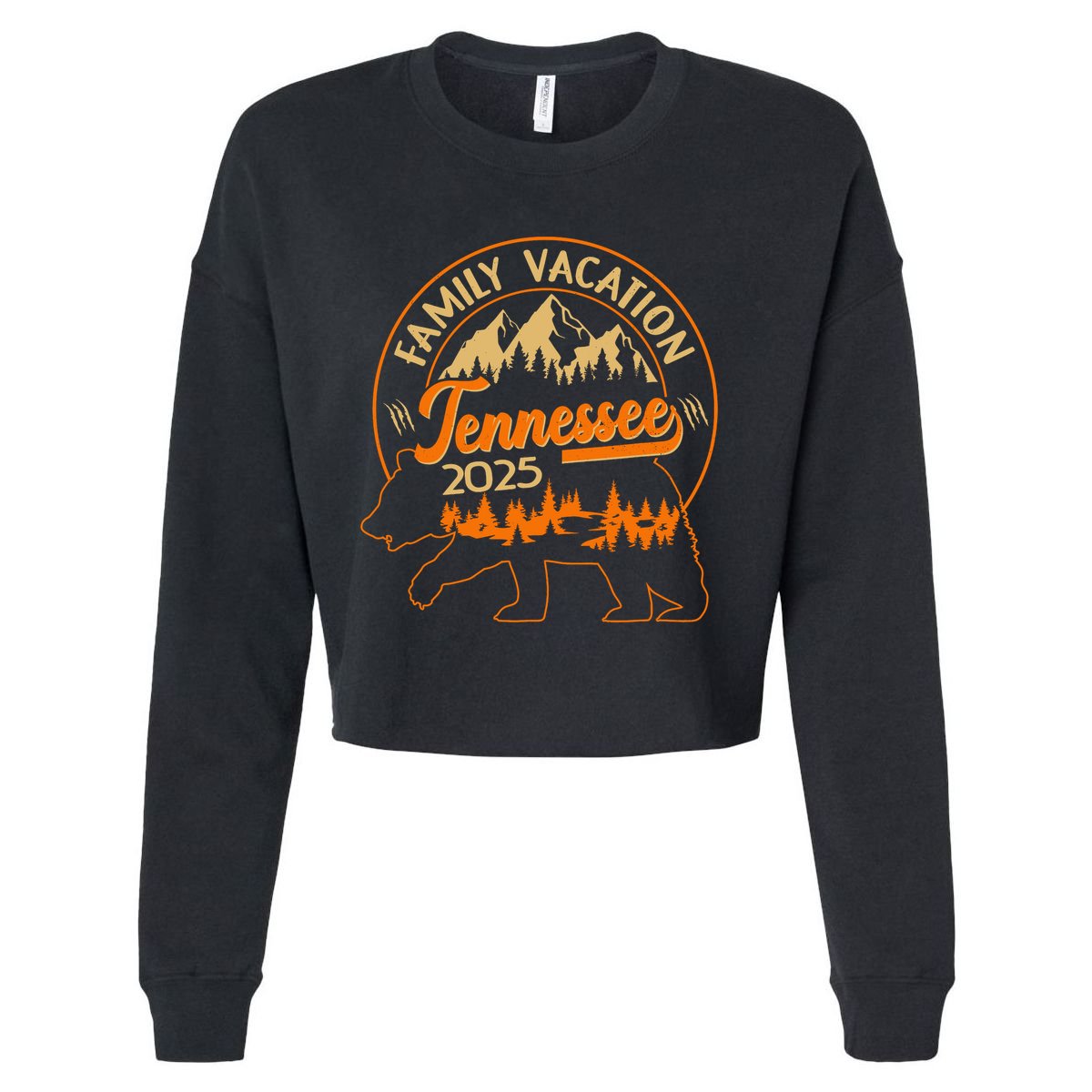 Gatlinburg Tennessee Smoky 2025 Family Vacation Cropped Pullover Crew