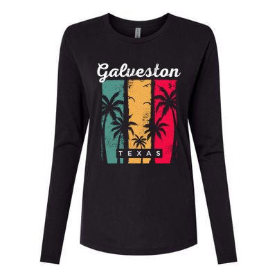 Galveston Texas Summer Tx Tropical Galvestonian Beach Lover Funny Gift Womens Cotton Relaxed Long Sleeve T-Shirt