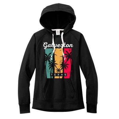 Galveston Texas Summer Tx Tropical Galvestonian Beach Lover Funny Gift Women's Fleece Hoodie