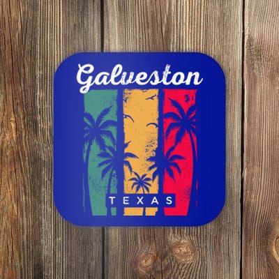 Galveston Texas Summer Tx Tropical Galvestonian Beach Lover Funny Gift Coaster