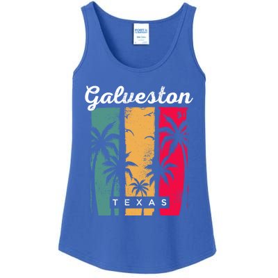 Galveston Texas Summer Tx Tropical Galvestonian Beach Lover Funny Gift Ladies Essential Tank