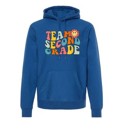 Groovy Team Second Grade Back To School Teacher Student Gift Premium Hoodie