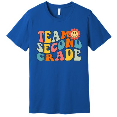 Groovy Team Second Grade Back To School Teacher Student Gift Premium T-Shirt