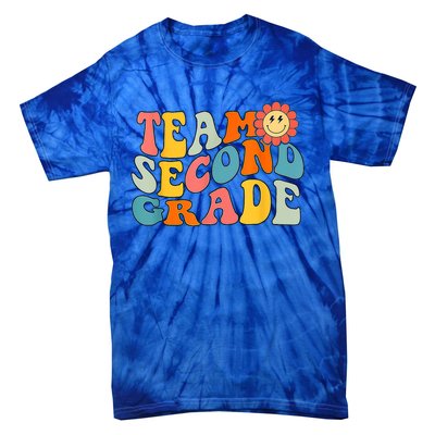 Groovy Team Second Grade Back To School Teacher Student Gift Tie-Dye T-Shirt