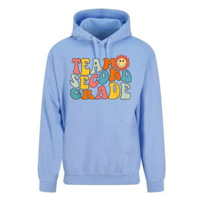 Groovy Team Second Grade Back To School Teacher Student Gift Unisex Surf Hoodie