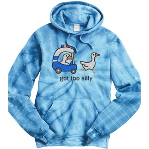 Got Too Silly Funny Goose Police Tie Dye Hoodie