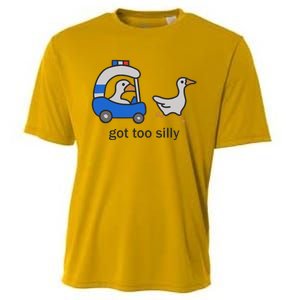 Got Too Silly Funny Goose Police Cooling Performance Crew T-Shirt