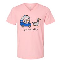 Got Too Silly Funny Goose Police V-Neck T-Shirt