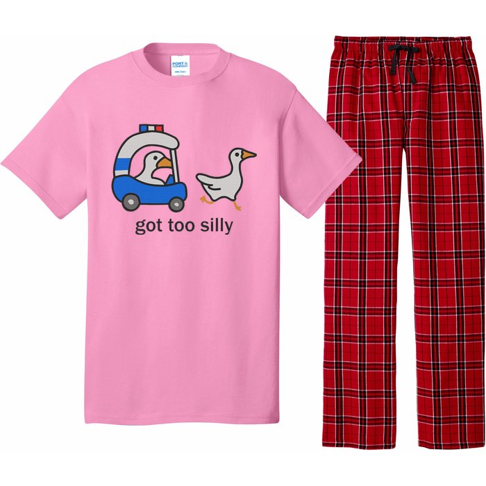 Got Too Silly Funny Goose Police Pajama Set