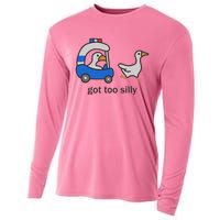 Got Too Silly Funny Goose Police Cooling Performance Long Sleeve Crew