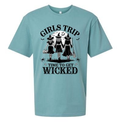 Girl.S Trip Salem Basic Witch Halloween Women Sueded Cloud Jersey T-Shirt