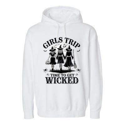 Girl.S Trip Salem Basic Witch Halloween Women Garment-Dyed Fleece Hoodie