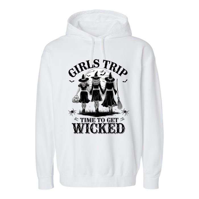 Girl.S Trip Salem Basic Witch Halloween Women Garment-Dyed Fleece Hoodie