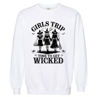 Girl.S Trip Salem Basic Witch Halloween Women Garment-Dyed Sweatshirt