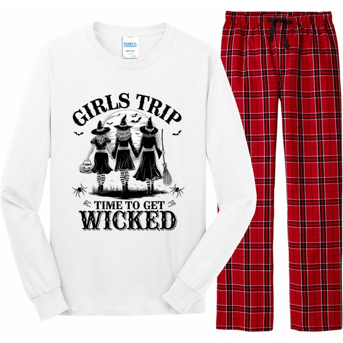 Girl.S Trip Salem Basic Witch Halloween Women Long Sleeve Pajama Set