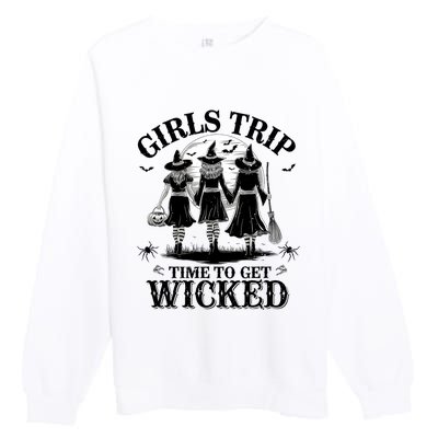 Girl.S Trip Salem Basic Witch Halloween Women Premium Crewneck Sweatshirt