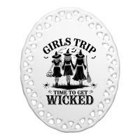 Girl.S Trip Salem Basic Witch Halloween Women Ceramic Oval Ornament