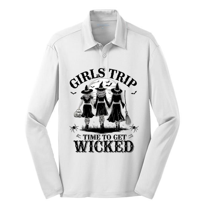 G.I.R.L.S Trip Salem Basic Witch Halloween Silk Touch Performance Long Sleeve Polo